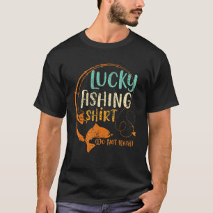 Geluksvissen Niet Wassen Visser Grappig Hobbys T-shirt