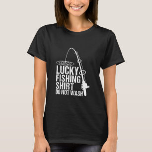 Geluksvissen Niet Wassen Visser Mannen Vrouwen Jon T-shirt