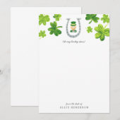 Geluksvriendelijke kabouter notitiekaartje (Voorkant / Achterkant)