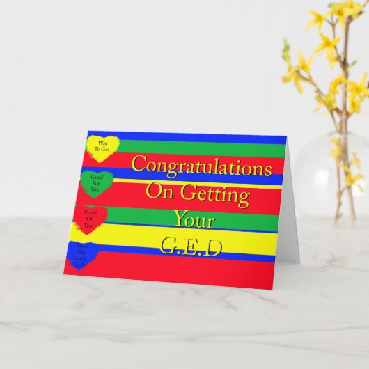 Gelukwensen bij het Krijgen van Uw Kaart GED (Gele Bloem)