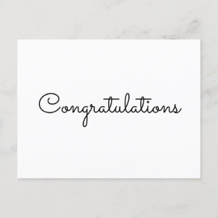 gelukwensen eenvoudige , minimale tekststijlkaart briefkaart