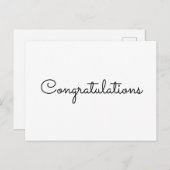 gelukwensen eenvoudige , minimale tekststijlkaart briefkaart (Voorkant / Achterkant)