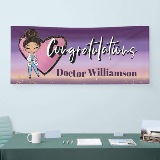 Gelukwensen Medische Afgestudeerde Dokter Spandoek (Beurs)