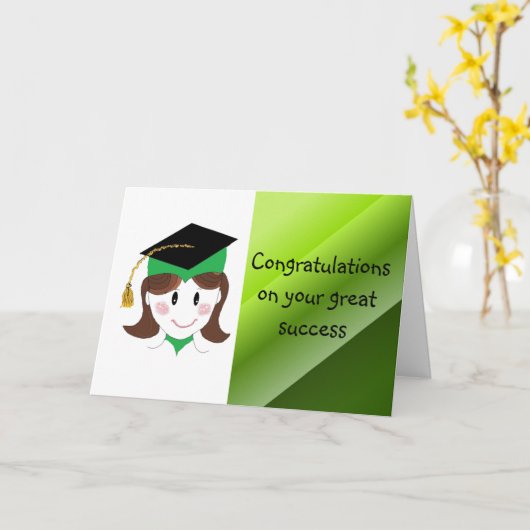 Gelukwensen op Uw Afstuderen Kaart (Gele Bloem)