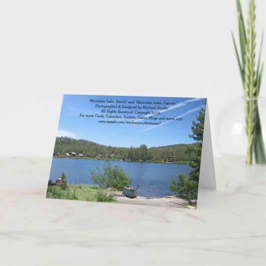 Gelukwensen op uw pensionering, Bank, Meer Kaart (Achterkant)