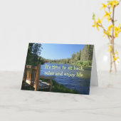 Gelukwensen op uw pensionering, Bank, Meer Kaart (Gele Bloem)