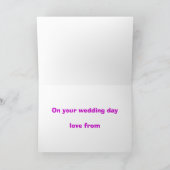 Gelukwensen op uw weddin… kaart (Binnen)