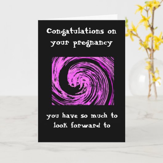 gelukwensen op uw zwangerschap kaart (Gele Bloem)