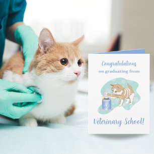 Gelukwensen van Veterinary School Kat  Kaart