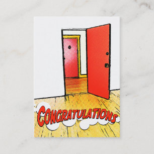 gelukwensen voor komedie visitekaartje