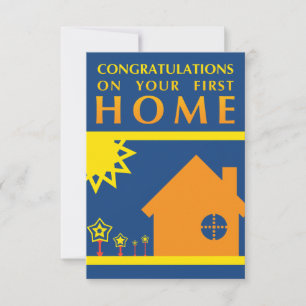 gelukwensen voor uw eerste huis ( zonnevormen ) kaart