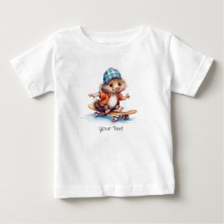Gelukzalige Egel Watercolor Baby T-shirt
