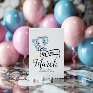 Gelverschuldigd in maart Little Peanut Baby Boy El Briefkaart