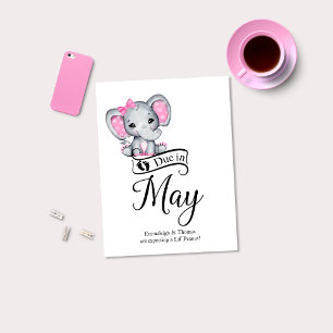 Gelverschuldigd in mei Little Peanut Baby Girl Ele Briefkaart