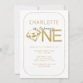 Gem Diamond Un 1er Anniversaire Fête Invitation (Devant)