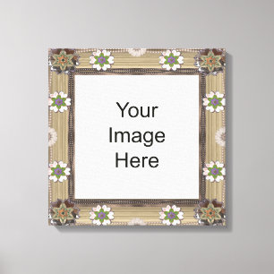 Gem en Bead Photo Template Wrapped Canvas Afdruk