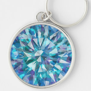Gem met Blues en Purples Sleutelhanger
