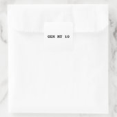 Gem Mint 10 wit Vierkante Sticker (Tas)