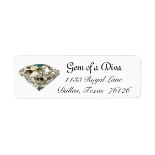 "GEM of a DIVA" Étiquette de adresse