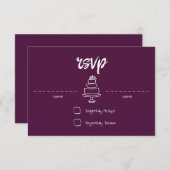 Gem & Pen RSVP Card Magenta (Voorkant / Achterkant)