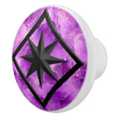 Gem Stone, Amethyst en Black Onyx Ornament Keramische Knop (Rechts)