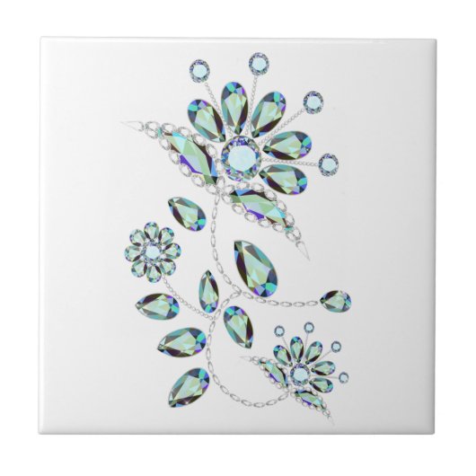 Gem Stone Gold Filigree Tegeltje (Voorkant)