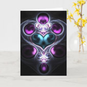 Gem Stone Heart-Wenskaart Kaart (Gele Bloem)