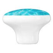 Gem Stone Pattern, Blue Larimar / Atlantis Stone Keramische Knop (Zijkant)