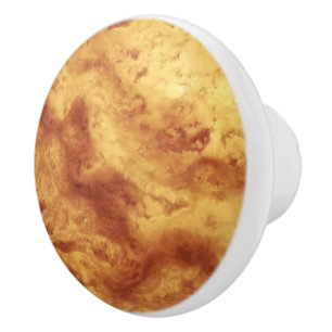 Gem Stone Pattern, Golden Tiger Eye Keramische Knop
