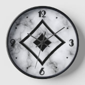 Gem Stone Pattern, grijs / grijs marmer & zwart On (Voorkant)