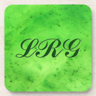 Gem Stone Pattern, Lime Green Jade Beverage Coaste Bier Onderzetter