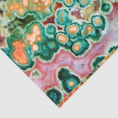 Gem Stone Pattern, Ocean Jasper, Green en Multi Tissuepapier (Detail)