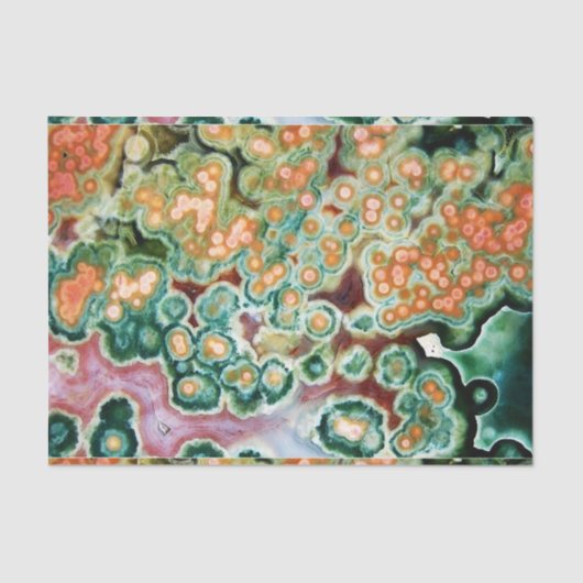 Gem Stone Pattern, Ocean Jasper, Green en Multi Tissuepapier (Voorkant)