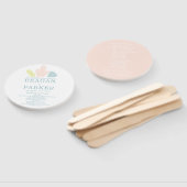 Gem Stones Modern Pastel Pink Wedding Handwaaier (Niet-gemonteerd)