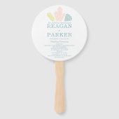 Gem Stones Modern Pastel Pink Wedding Handwaaier (Voorkant)