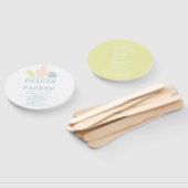 Gem Stones Modern Pastel Wedding Handwaaier (Niet-gemonteerd)