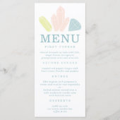 Gem Stones Pastel Blue Wedding Menu (Voorkant)