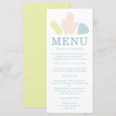 Gem Stones Pastel Green Wedding Menu (Voorkant / Achterkant)