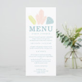 Gem Stones Pastel Green Wedding Menu (Staand voorkant)