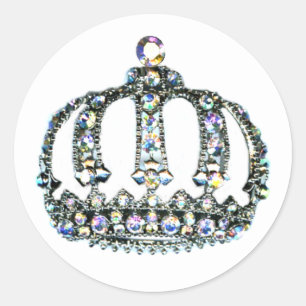Gem van een Tiara-stickers Ronde Sticker