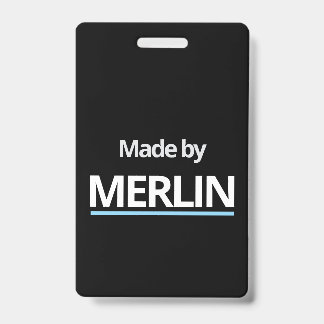 Gemaakt door MERLIN Badge