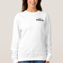 Gemaakt door MERLIN White Sweatshirt Crewneck