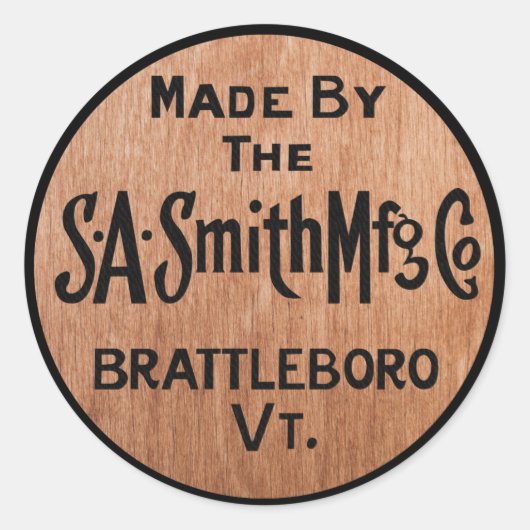 Gemaakt door S.A.Smith MFG. Co.  Logo Sticker (Voorkant)