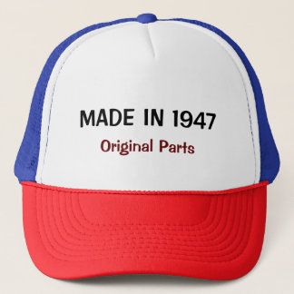 Gemaakt in 1947, ontwerp oorspronkelijke onderdele trucker pet