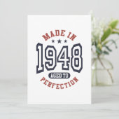 Gemaakt in 1948 Gerijpt tot Perfectie Verjaardagsc Kaart (Staand voorkant)