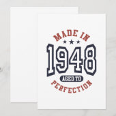 Gemaakt in 1948 Gerijpt tot Perfectie Verjaardagsc Kaart (Voorkant / Achterkant)