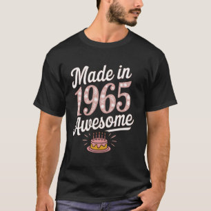 Gemaakt in 1965 Geweldige 60e Verjaardag Taart Vie T-shirt