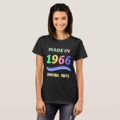 Gemaakt in 1966, kleurrijk tekstontwerp t-shirt (Voorkant volledig)
