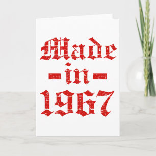 Gemaakt in 1967 design kaart