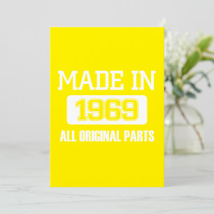 Gemaakt in 1969 Alle Originele Onderdelen Kaart